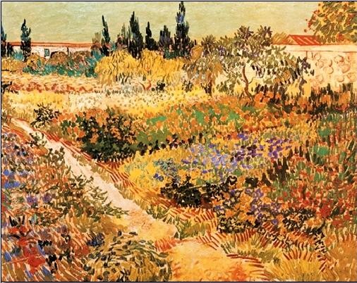 Flowering Garden with Path, 1888 Art Print