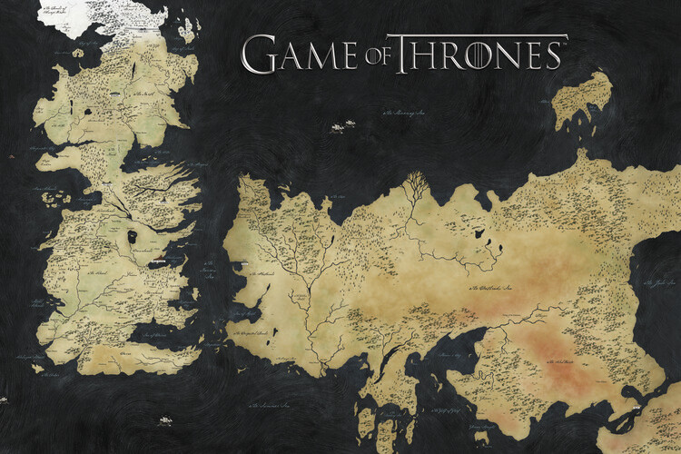 Poster Game of Thrones - Westeros Map