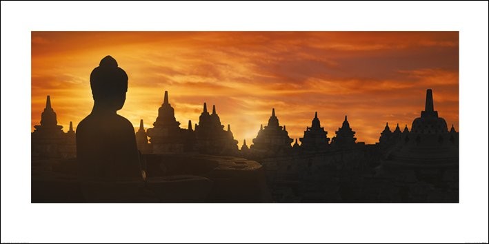 Golden Silhouette - Indonesia Art Print