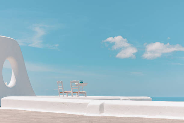 Poster Greece Santorini island, caldera view with