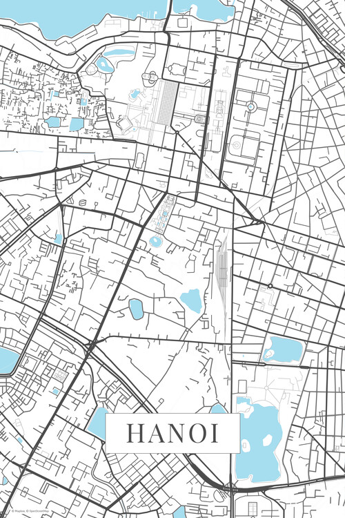 Poster Hanoi white