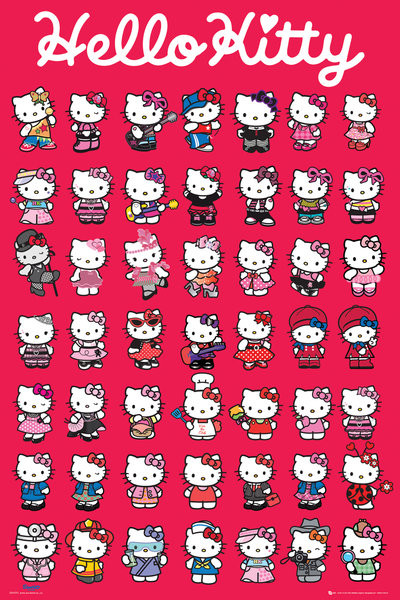 Hello Kitty Bedroom Decorations, Hello Kitty Friends Poster