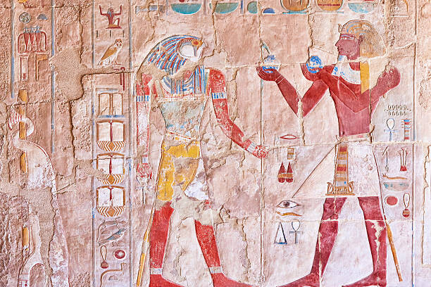 Poster Hieroglyphs at the Temple of Queen Hatshepsut