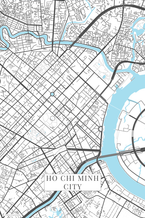Poster Ho Chi Minh City white