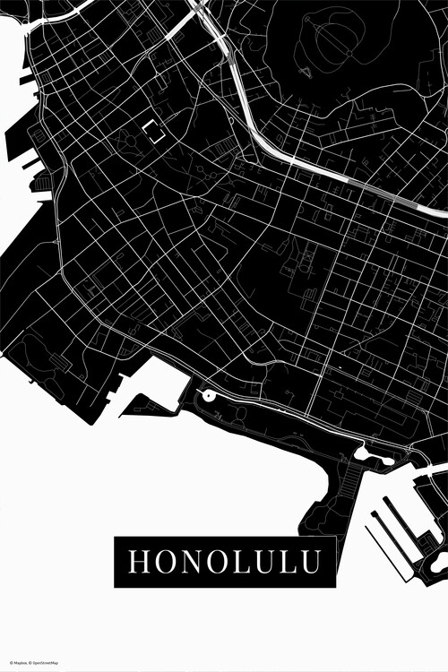 Poster Honolulu black