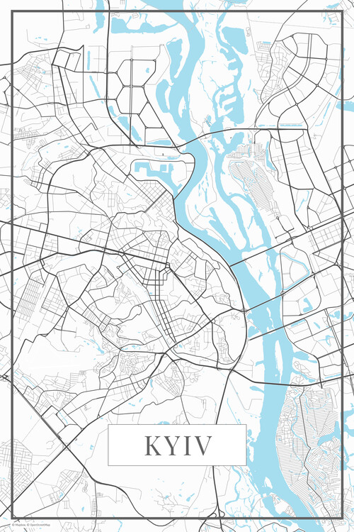 Poster Kyiv white