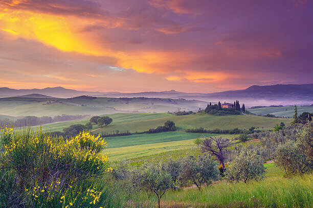 Poster Landscape in Tuscany