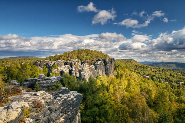 Poster Landscape with rocks in Sandstone Mountains