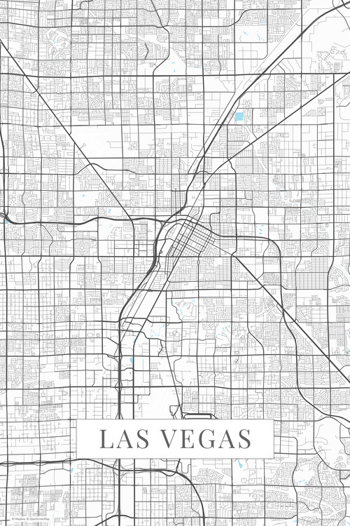 Poster Las Vegas white