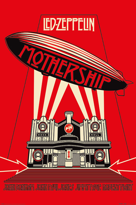 politik klodset Gamle tider Poster Led Zeppelin - Mothership Red | Wall Art, Gifts & Merchandise |  Europosters