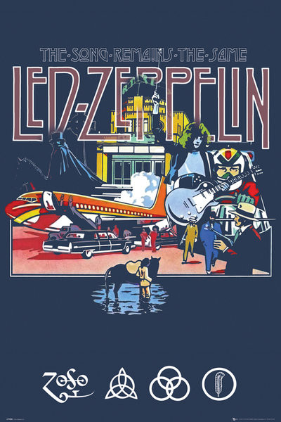 Led Zeppelin Black Flames Black Ladies TShirt  Grindstore