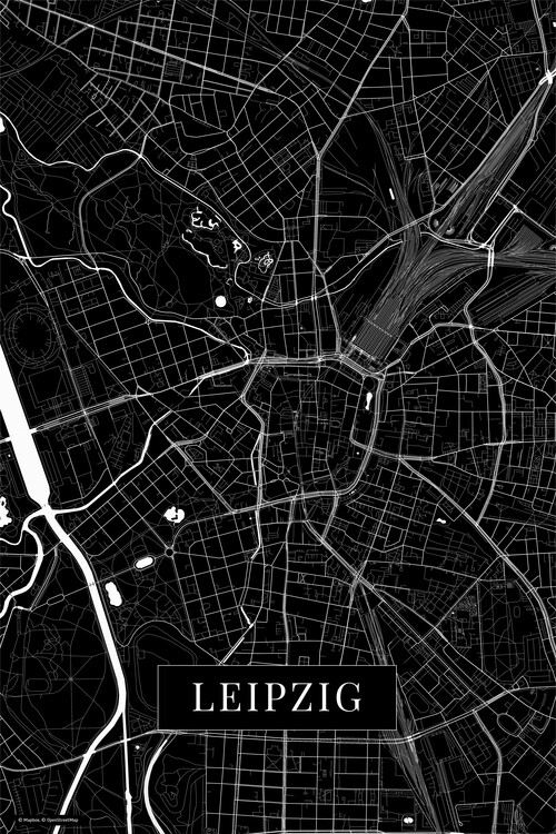 Poster Leipzig black