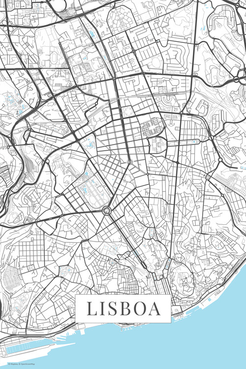Poster Lisboa white