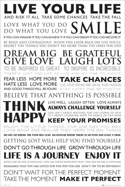 Poster Live your life | Wall Art, Gifts & Merchandise | Europosters