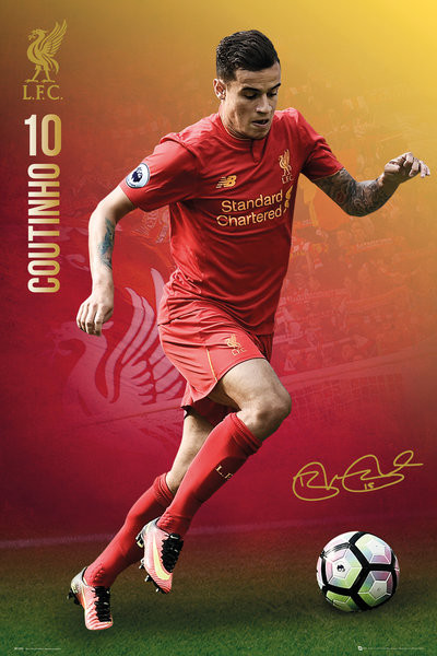2018 Season Poster Framed Cork Pin Board With Pins Details about   Liverpool FC Coutinho 2017 