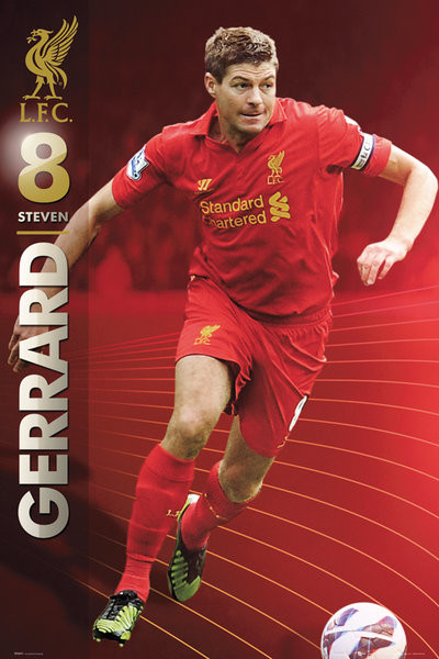 Poster Liverpool - Gerrard 12/13 | Wall Art | 3+1 FREE | Europosters