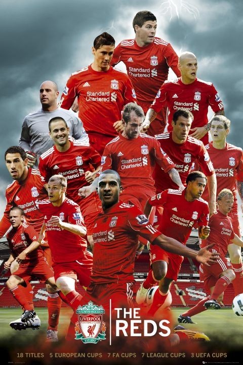 Poster Liverpool - the reds Wall Art, Gifts & Merchandise