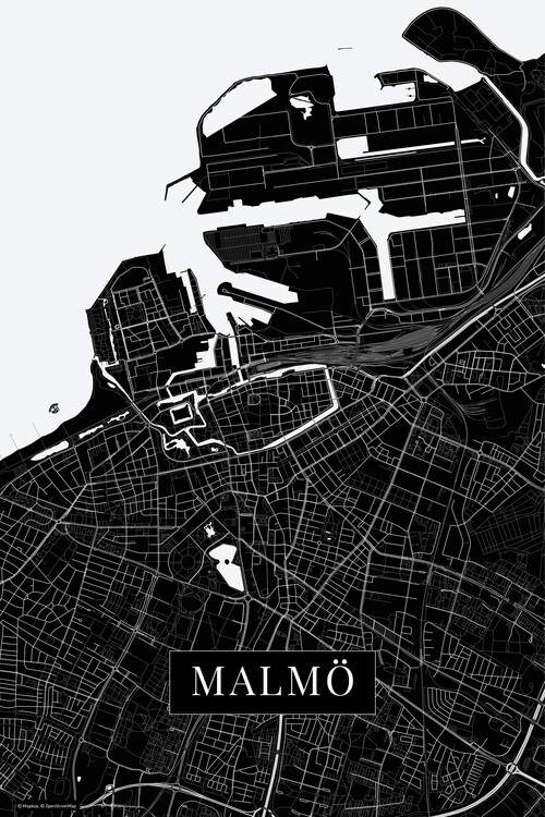Poster Malmo black