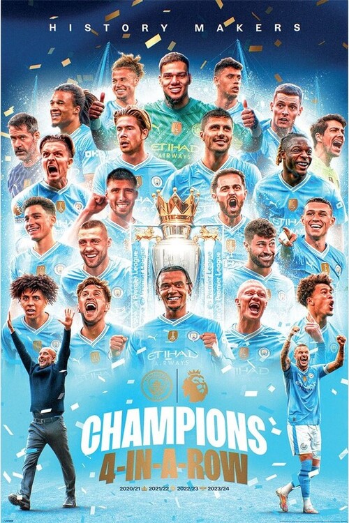 Poster Manchester City - Champions 2024