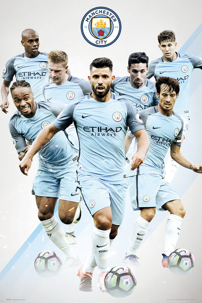 Players 2017/18 POSTER 61x91cm NEW Manchester City 