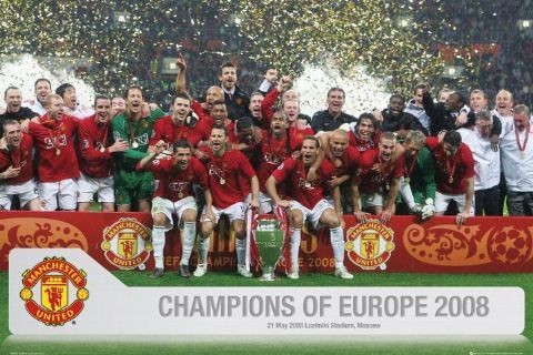 Poster Manchester United - Euro champs 07/08