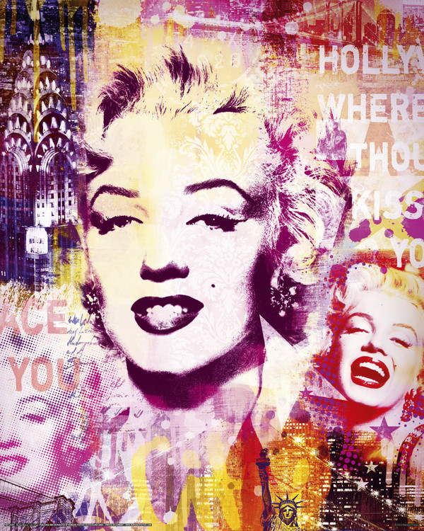 Poster MARILYN MONROE - city collage | Wall Art, Gifts & Merchandise ...
