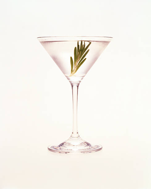 Poster Martini with sprig of rosemary