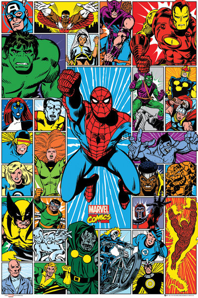 Poster MARVEL - grid, Wall Art, Gifts & Merchandise