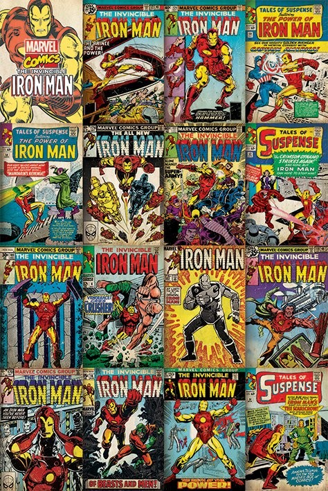 Poster Marvel Iron Man Covers