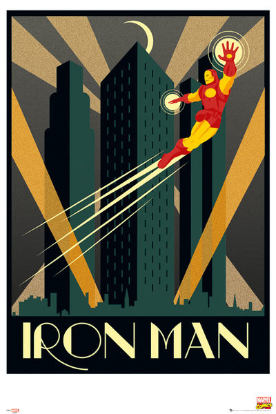 Bliv Hele tiden mental Poster Marvel - Retro Iron Man | Wall Art, Gifts & Merchandise |  Abposters.com