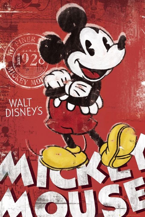 Walt Disney Mickey Mouse And Inspiring Quotes Poster Prints For