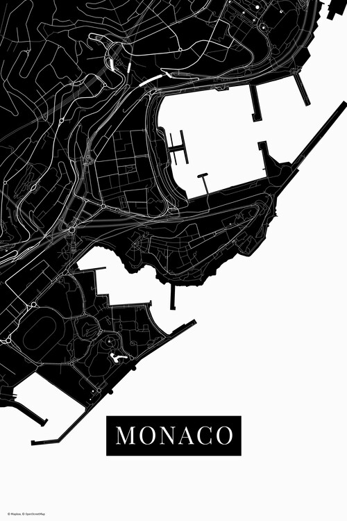 Poster Monaco black