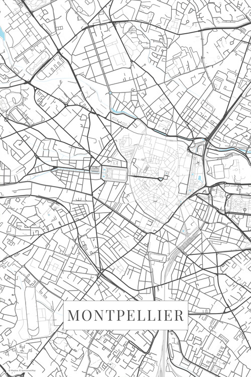 Poster Montpellier white
