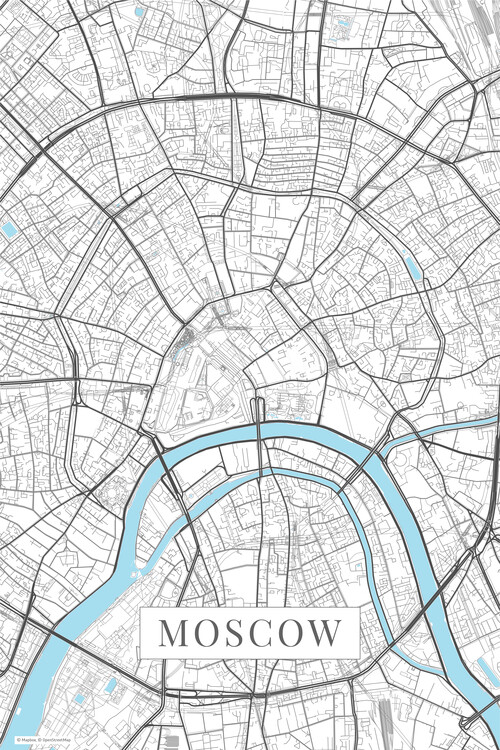 Poster Moscow white