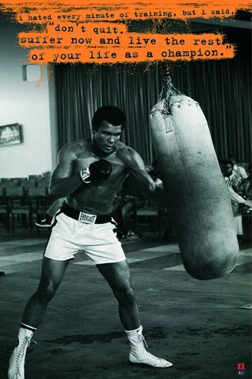 Top Quotes of Muhammad Ali /High Quality wall Art poster Choose your Size 