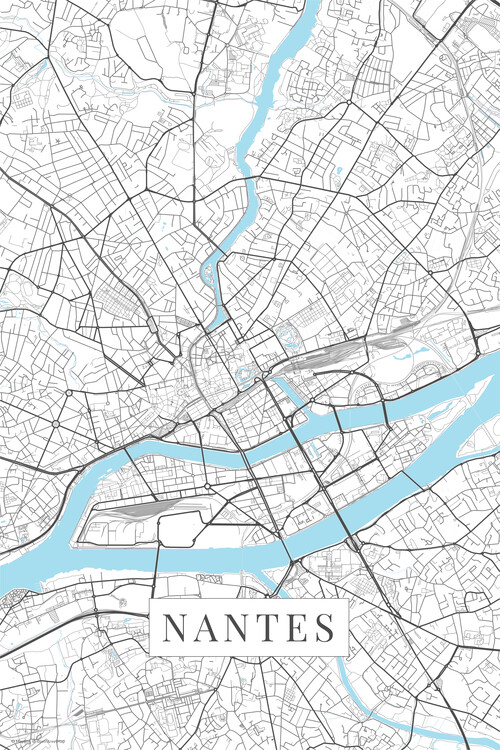 Poster Nantes white