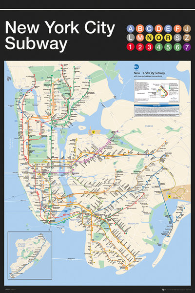 New York Subway Map Poster Sold At Europosters