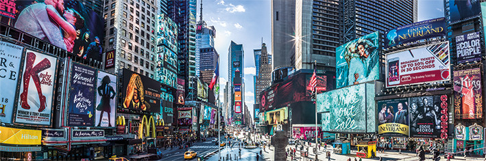 vogel Master diploma In het algemeen Poster New York - Times Square Panoramic | Wall Art, Gifts & Merchandise |  Abposters.com