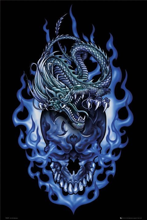 Poster ODM - dragon skull