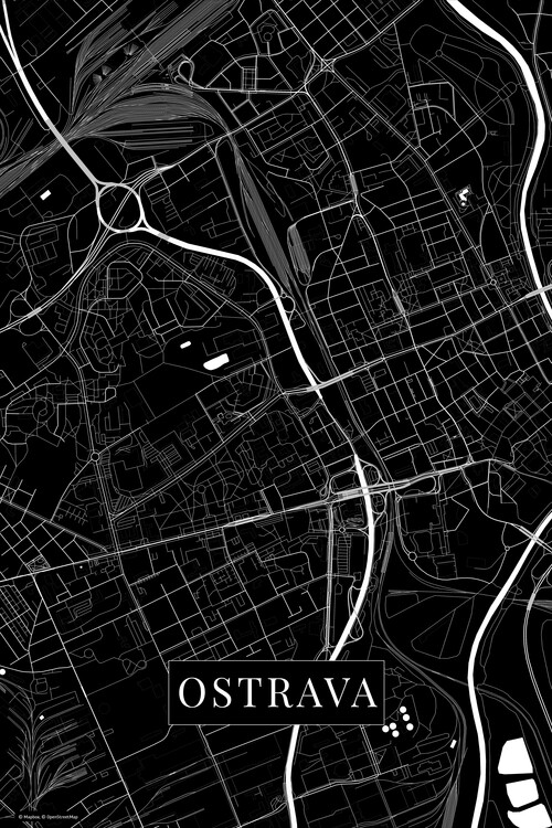Poster Ostrava black