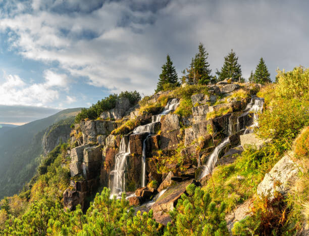 Poster Pancava waterfall in Karkonosze national park