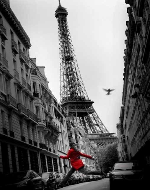 Paris - la veste rouge Poster
