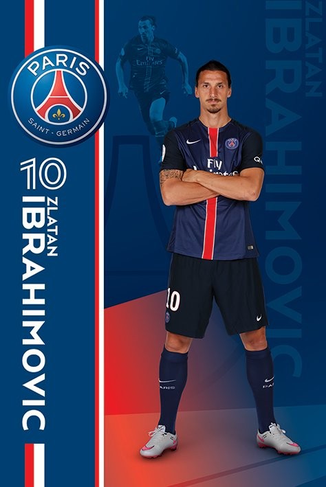 Euro Soccer Multiple Sizes Zlatan Ibrahimovic Paris Saint-Germain Poster #8