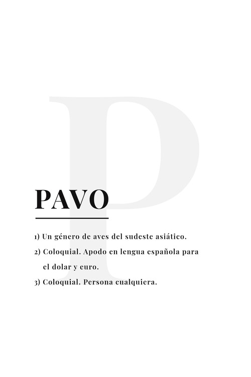 Poster Pavo