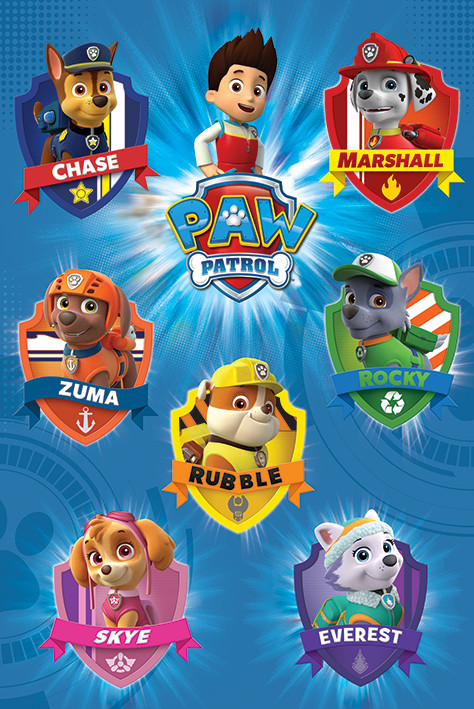 Paw Patrol - Crests Poster | Sold at Europosters