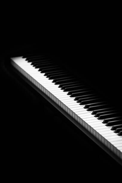 Плакат piano keys isolated on white