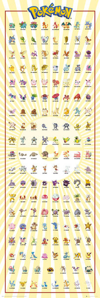 Pokemon Kanto 151 Poster