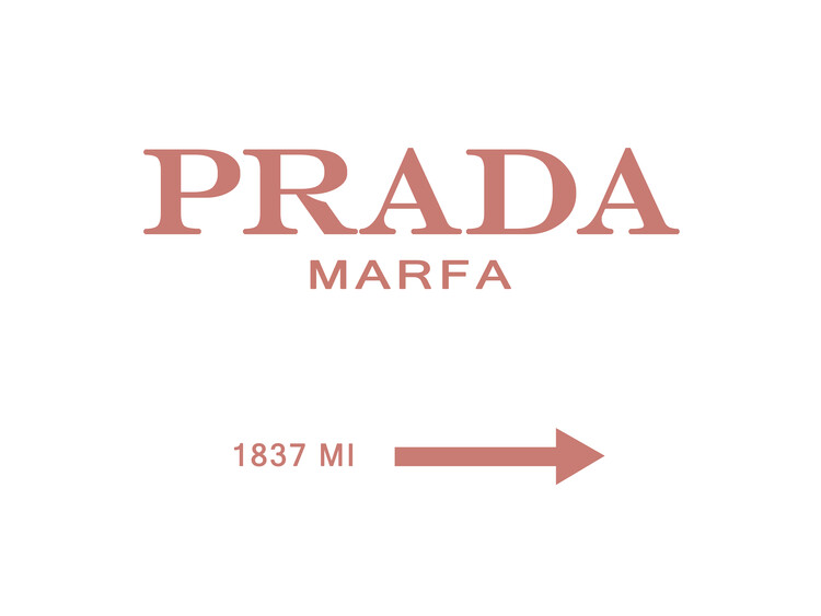 Плакат Prada marfa peach