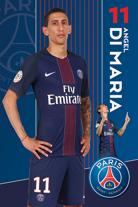 knoglebrud uddybe fredelig Poster PSG Di Maria 16 -17 | Wall Art, Gifts & Merchandise | Abposters.com