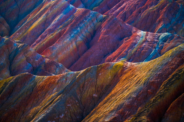 Poster Rainbow mountains, Zhangye Danxia geopark, China